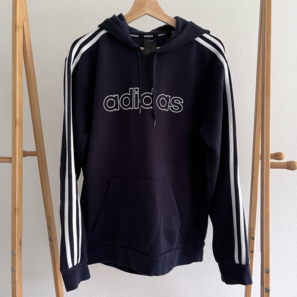 Adidas navy blue hoodie, M